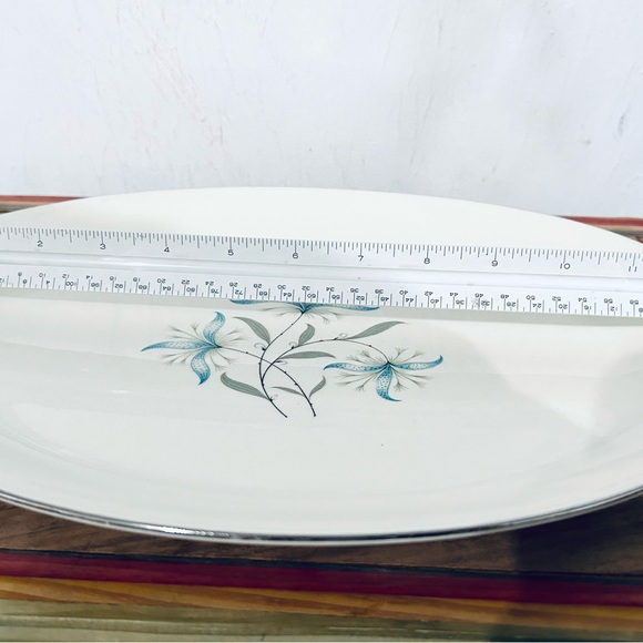 Hanover China - Melody Pattern - Large Oval Platter - Homer Laughlin Rhythm Shap - Picture 2 of 5